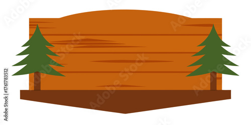 Aged Pine Wallboard Rustic Design Illustration