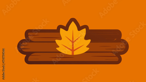 Rustic oak plank design illustration