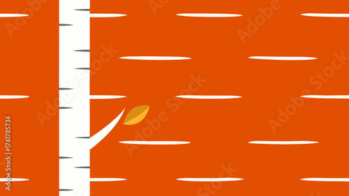 Smooth Birch Plank Wallpaper Illustration