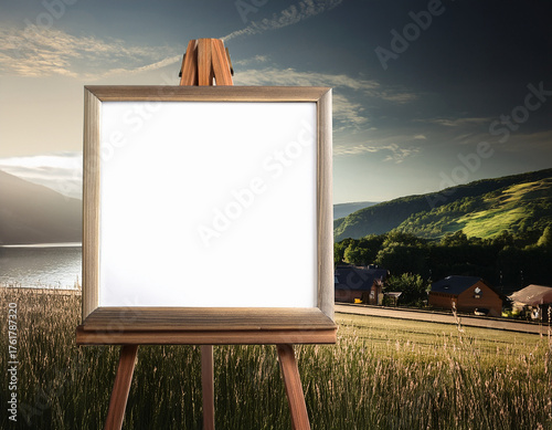 Empty frame  with copy space for mockup and display design