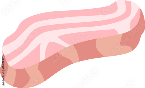 ブロックベーコンのアイコンのイラスト
