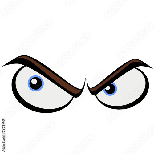 angry eye cartoon