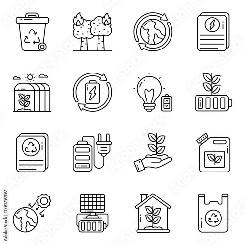 Set of Eco Line Icons