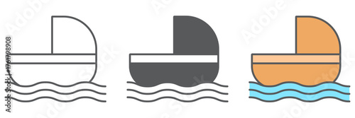 Baby moses icon, religion and jewish, baby basket sign, vector graphics, a linear pattern on a white background. editable stroke