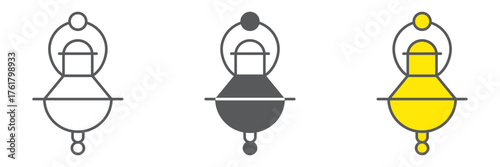 Jewish incense line icon, religion and judaism, jewish light sign, vector graphics, a linear pattern on a white background. editable stroke