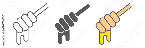 Honey icon, food and sweet, dripping honey sign, vector graphics, a linear pattern on a white background. editable stroke