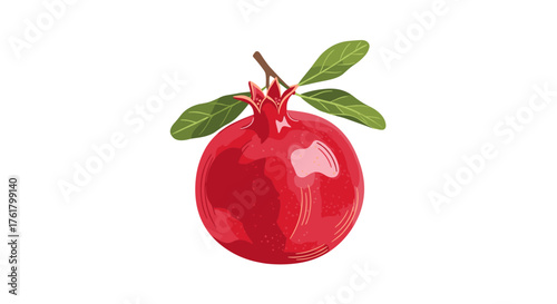 The vibrant red pomegranate is a symbol of fertility and abundance with its many seeds.