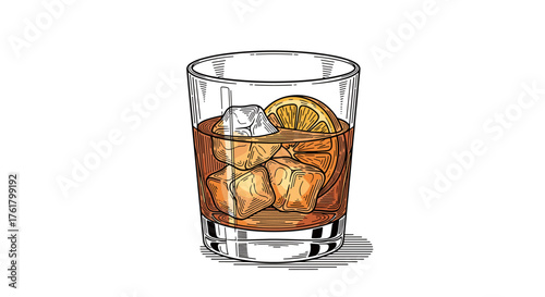 A refreshing classic whiskey cocktail served over ice with a citrus garnish.