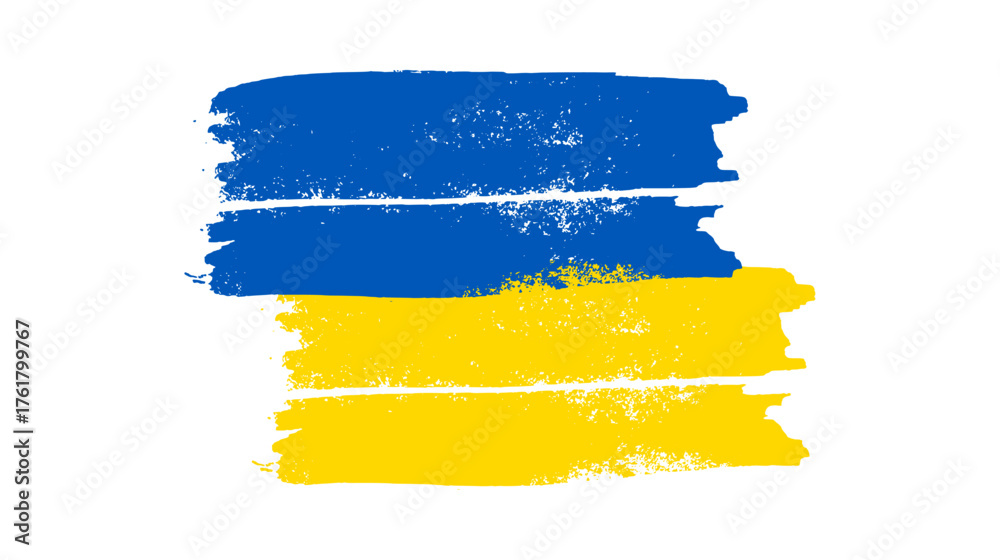 Obraz premium Ukrainian national flag in grunge style