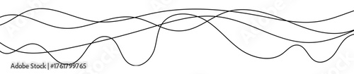 Thin curved wavy lines