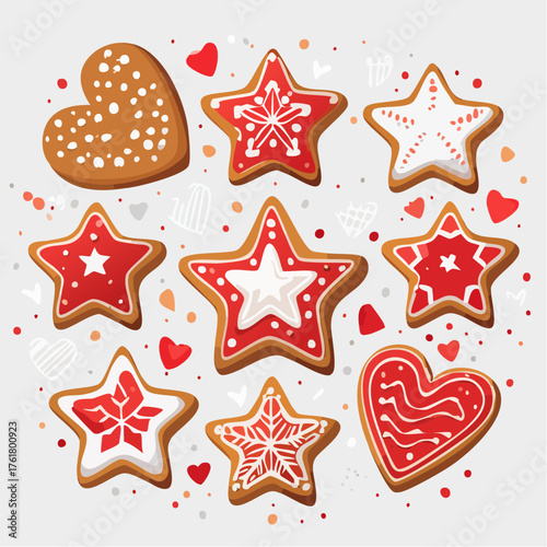 Assortiment de biscuits de Noël décorés