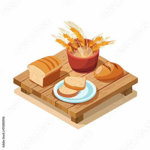 Illustration rustique et chaleureuse