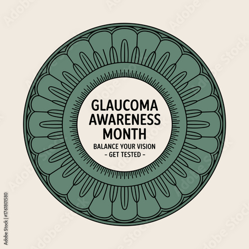 Mandala Design Poster for Glaucoma Awareness Month