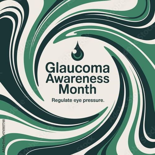 Abstract Swirl Design for Glaucoma Awareness Month