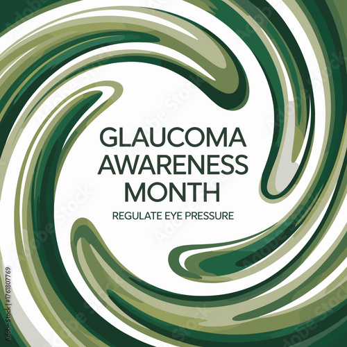 Abstract Swirl Design for Glaucoma Awareness Month