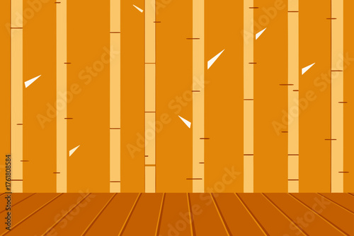 polished birch flooring wallpaper illustration