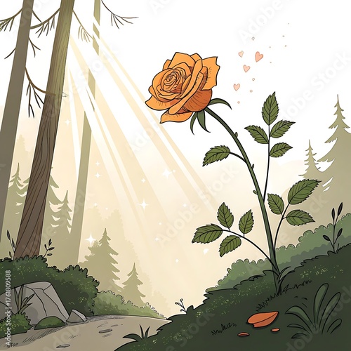 red rose on a grunge background