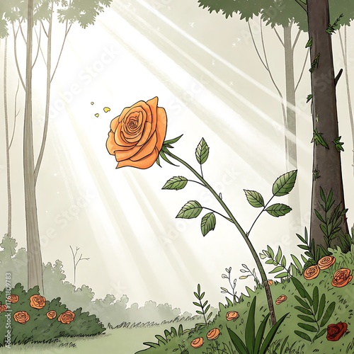 vintage background with flowers and butterflies