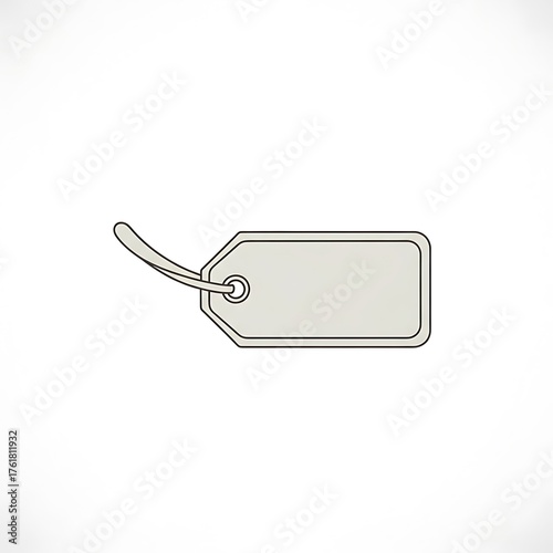Minimalist Price Tag Illustration - Clean Design for Retail and Product Promotion.
