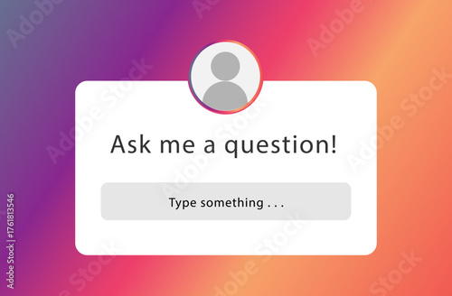 Ask me a question box instagram story graphic design
