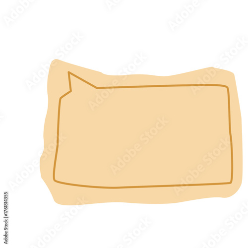 Paper cut bubble chat, speech bubble vector or dream cloud for dialogue