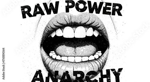Raw Power Anarchy: Artistic Expression of Rebellion and Unrestrained Energy