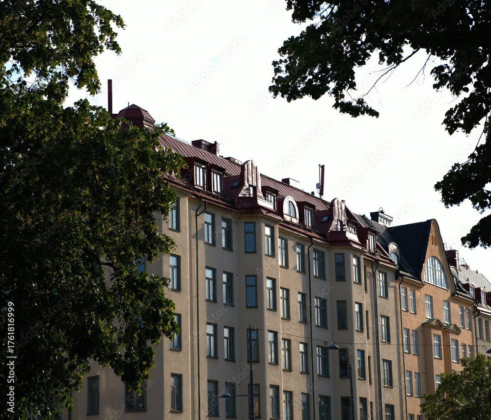 Fototapeta premium Stockholm classical architecture houses apartments, Kungsholmen