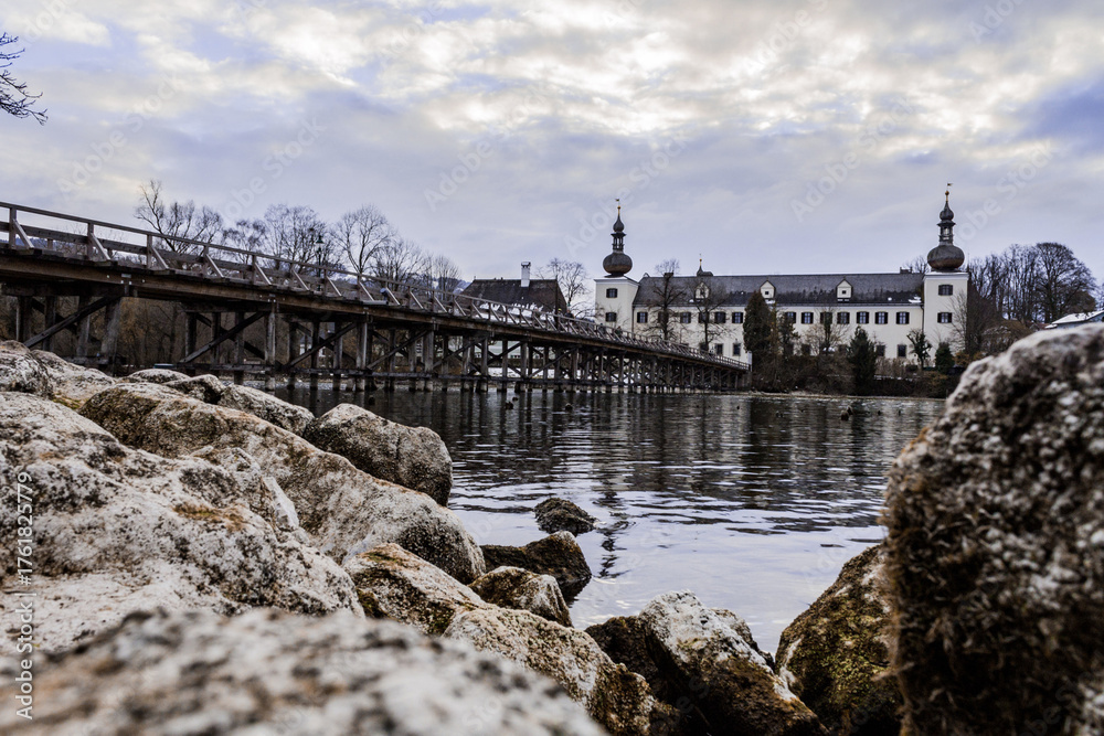 Obraz premium The Schloss Ort in Gmunden in Upper Austria