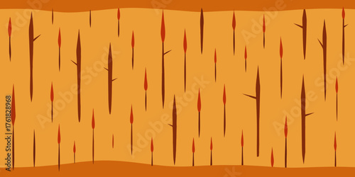 polished birch wall surface illustration