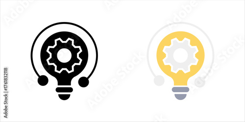 Realization icon set. Monochrome simple Business Motivation icon for templates, web design and infographics	
