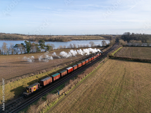 freight train in the countryside