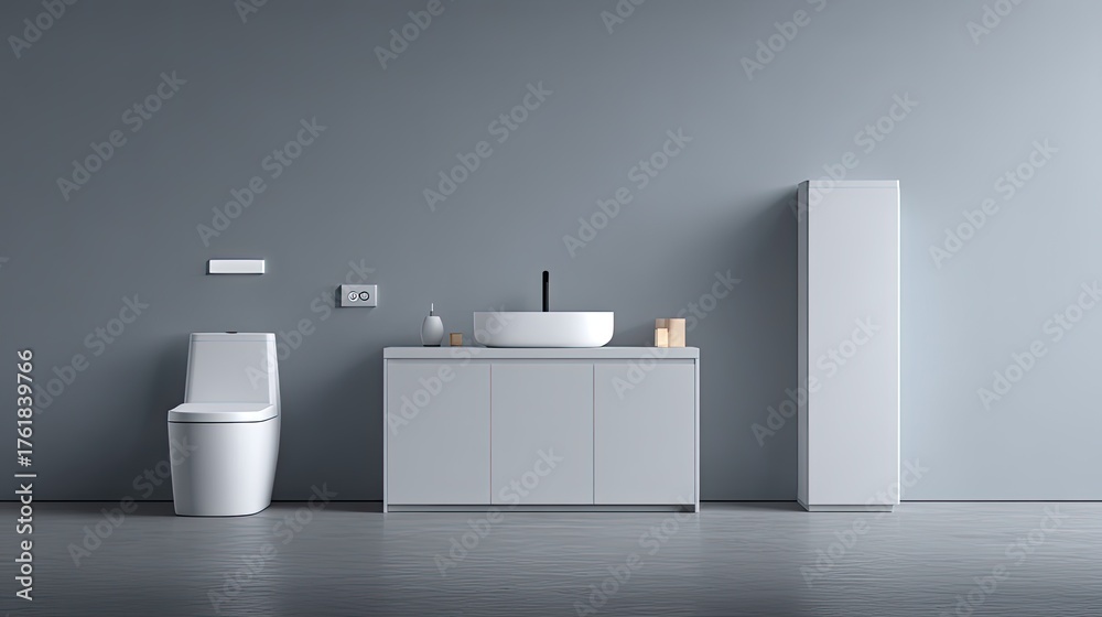 custom made wallpaper toronto digitalModern Bathroom Interior with Minimalist Design and Elegant Fixtures for Contemporary Home Spaces