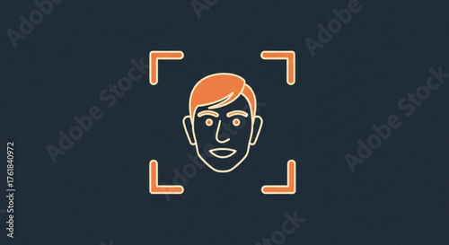Face recognition technology for security and identification biometric authentication and verification system facial scan and detection