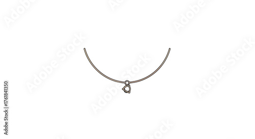 Delicate Silver Chain Necklace with a Small Pendant.