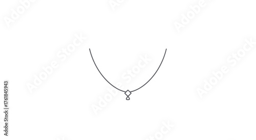 Delicate Silver Chain Necklace with Small Round Pendant.