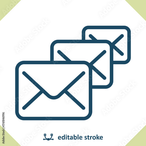 Envelope - Three Messages Icon