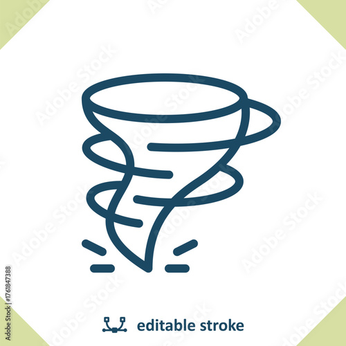 Tornado Icon. Weather, Twister, Whirlwind, Cyclone