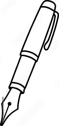 Classic ink pen nib illustration with elegant drawing style