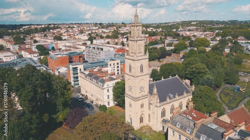 Aerial view of St Pauls in Bristol, UK