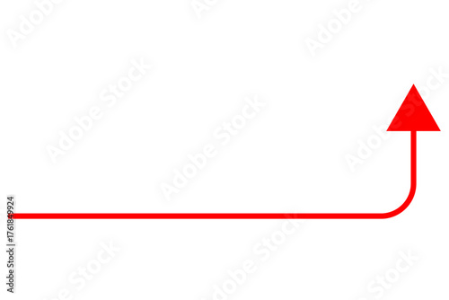 Red arrow up - Red arrow for business graph

