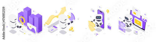 AI Robot for Secure Finance: Isometric Data Analytics & Automation