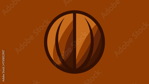 dark polished walnut wood surface illustration