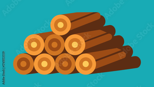sawed log pile background illustration