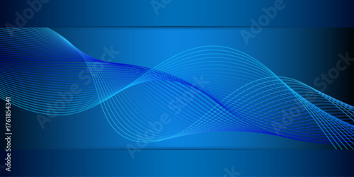 Abstract background pattern line parallel glow blue style vector illustration.