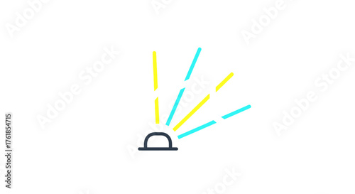Colorful Badminton Shuttlecock Icon with Dynamic Motion Lines.