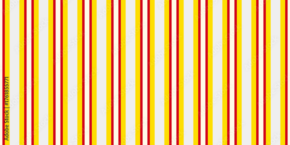 Obraz premium Vibrant vertical stripes in yellow, red, and cream create a cheerful, retroinspired pattern. Perfect for textile design, website backgrounds, or any project needing a bold, playful aesthetic.