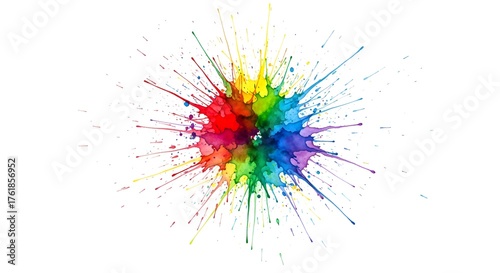 Vibrant Explosion of Colors A Burst of Creative Energy