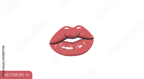 Glossy Pink Lips with a Subtle Pout.