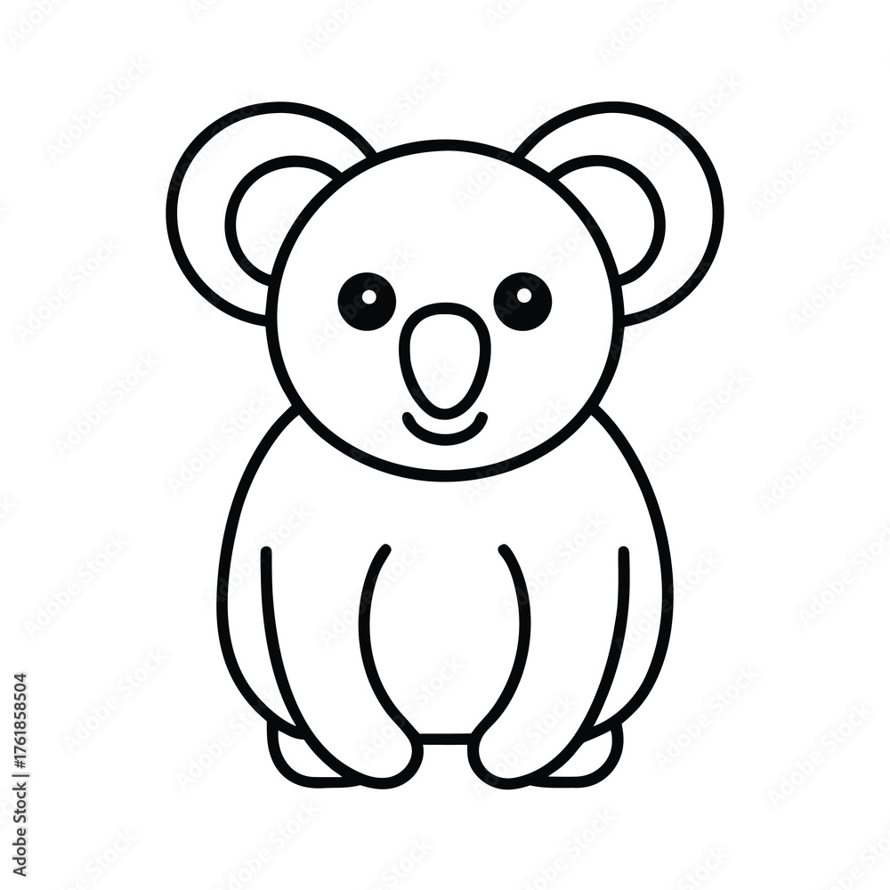Naklejka premium koala silhouette vector art