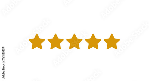 Five Yellow Stars: A Symbol of Excellent Rating and Customer Satisfaction.